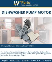 Picture of OEM Whirlpool W11612326 Dishwasher Circulation Pump