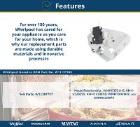 Picture of OEM Whirlpool W11197766 Microwave Door Interlock Switch Assembly