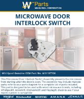 Picture of OEM Whirlpool W11197766 Microwave Door Interlock Switch Assembly
