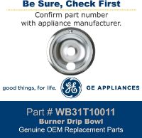 Picture of OEM GE Range WB31T10011 Drip / Burner Bowl (8-inch)