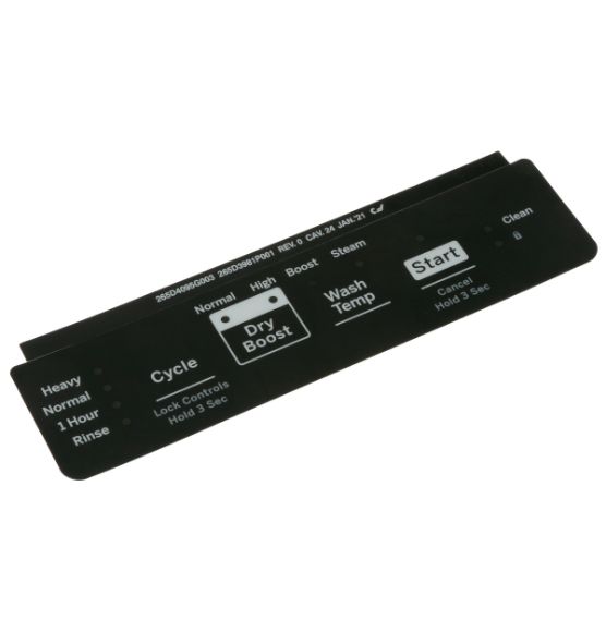 Picture of OEM General Electric (GE) WD34X27899 Black Control Panel