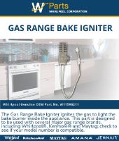 Picture of OEM Whirlpool Oven Igniter WP7432P143-60