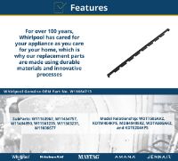 Picture of W11664713 Lower Door Seal – Whirlpool/KitchenAid Dishwasher | Genuine OEM Part