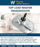 Picture of W11454734 Gearcase / Transmission – Whirlpool Top-Load Washer | Genuine OEM Part
