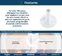 Picture of W11418231 Washer Agitator Assembly – Whirlpool / Maytag / Kenmore | Genuine OEM Part