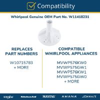 Picture of W11418231 Washer Agitator Assembly – Whirlpool / Maytag / Kenmore | Genuine OEM Part