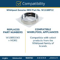 Picture of W11188712 Bezel-Knob – Whirlpool Range Cooktop Control | Genuine OEM Part