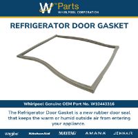 Picture of W10443316 Fresh Food Door Gasket – Whirlpool Refrigerator | Genuine OEM Part