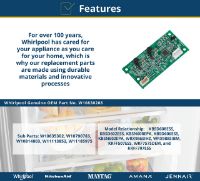 Picture of W10830288 LED Electronic Control Board – Whirlpool Refrigerator | Genuine OEM Part