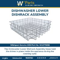 Picture of W11778050 Dishwasher Lower Dishrack Assembly – Whirlpool KitchenAid Maytag | Genuine OEM Part