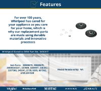 Picture of 349241T Dryer Drum Roller Kit – Whirlpool Maytag Kenmore Dryer | Genuine OEM Part