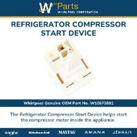 Picture of W10873801 Refrigerator Compressor Start Device – Whirlpool, Maytag & KitchenAid Refrigerator | Genuine OEM Part