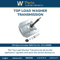 Picture of W11159068 Washer Transmission Gearcase – Whirlpool, Maytag, Kenmore | Genuine OEM Part