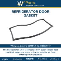 Picture of W10830047 Refrigerator Door Gasket (Black) – Whirlpool, KitchenAid, Jenn-Air | Genuine OEM Part