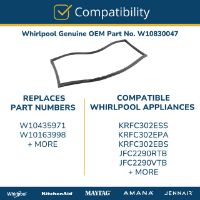 Picture of W10830047 Refrigerator Door Gasket (Black) – Whirlpool, KitchenAid, Jenn-Air | Genuine OEM Part
