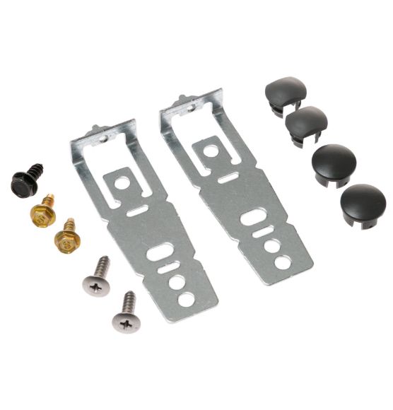 Picture of WD02X35959 Dishwasher Countertop Mounting Brackets, Screws, and Plug Buttons Kit | GE Hotpoint Haier | Genuine OEM Part