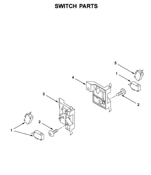 Picture of KitchenAid Microwave Door Switch Holder (L) W11201860