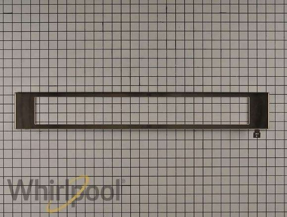 Picture of Whirlpool Wall Oven Control Panel Frame (Black Stainless) W10776407