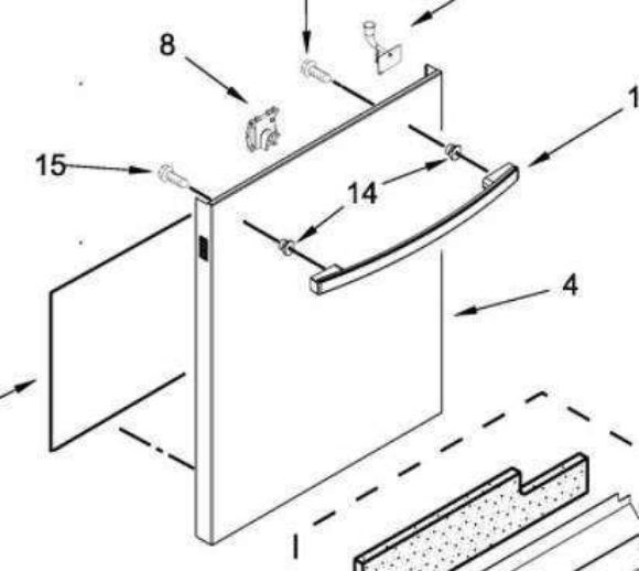 Picture of Whirlpool IKEA Dishwasher Door Panel W11113882