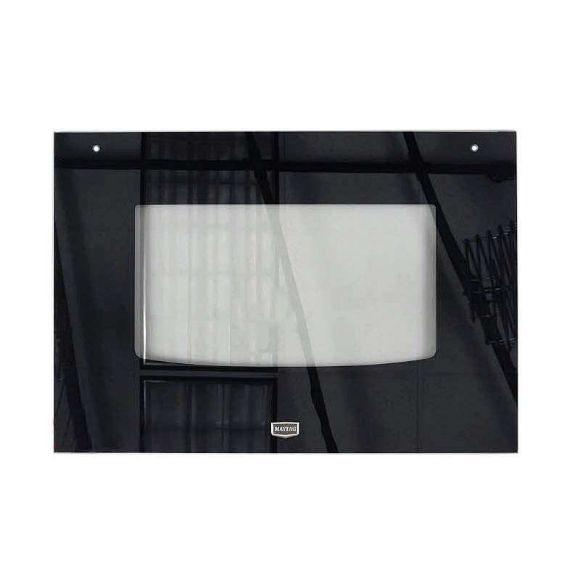 Picture of Whirlpool Maytag Range Oven Door Outer Panel Assembly (Black) W10719623