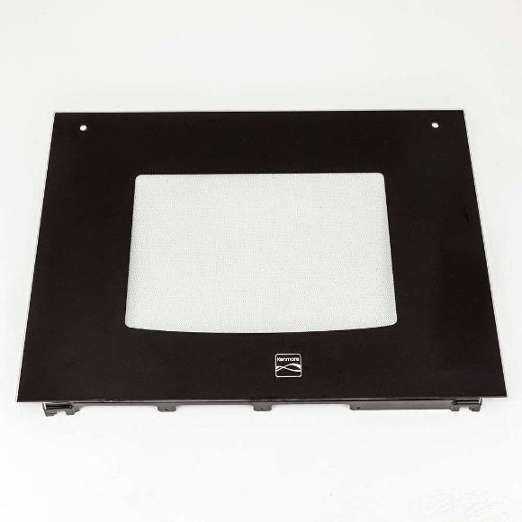 Picture of Frigidaire Wall Oven Door Outer Panel Assembly (Black) 318304148