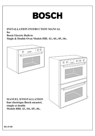 Picture of Bosch Instruction Manual 00553236