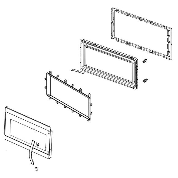 Picture of Whirlpool Microwave Door Assembly (Stainless) W10893415