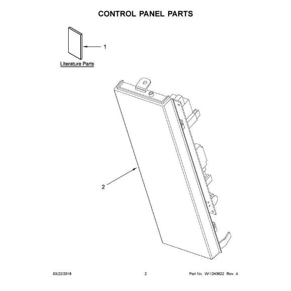 Picture of Whirlpool Microwave Control Board W11127338